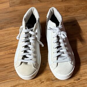 P448 White High-Top Sneakers